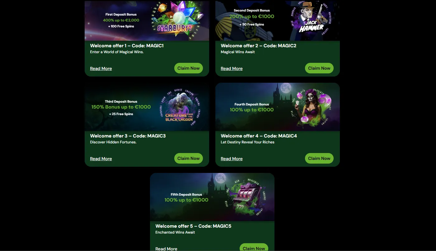 magic win casino promotions